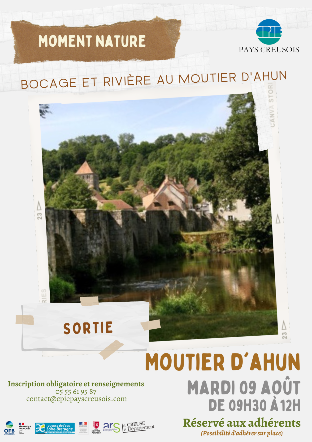 Moment nature : bocage et rivière au Moutier d'Ahun